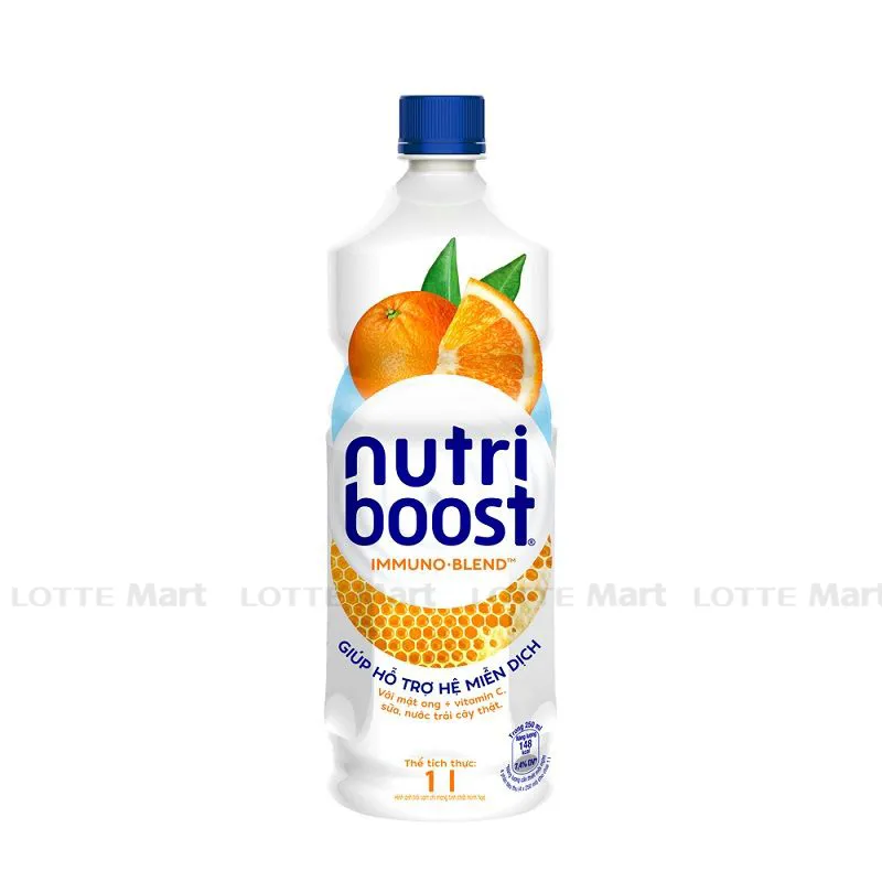 Nước Trái Cây Nutri Boost Hương Cam Mật Ong Chai 1L