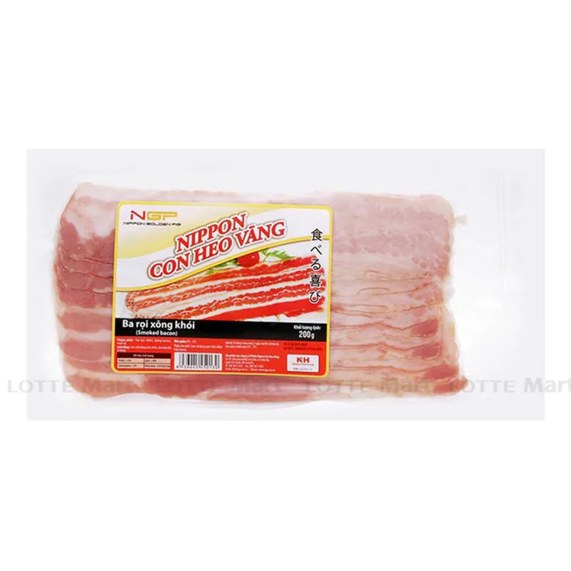 Ba Rọi Xông Khói Nippon Con Heo Vàng gói 200g