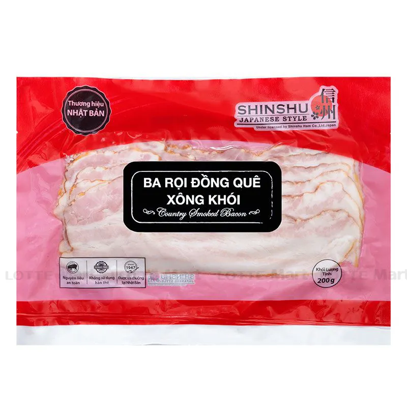 Ba Rọi Đồng Quê Xông Khói Cắt Lát Shinshu 200G