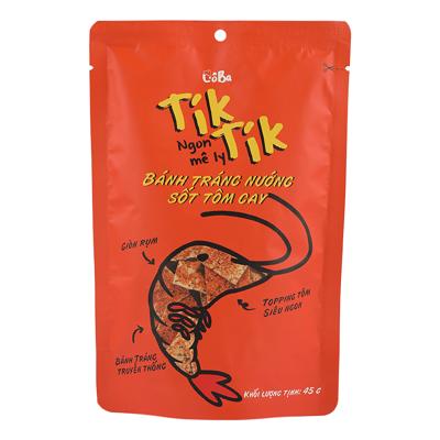 Bánh Tráng Nướng Sốt Tôm Cay Tik Tik Cô Ba 45G