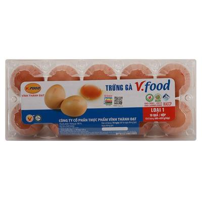 Trứng gà VFood loại 1 hộp 10 quả 600-650g (ea)